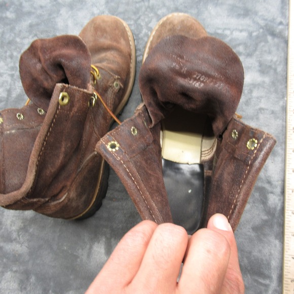 Georgia Logger Boots Mens 8.5? Brown Suede Leather Ankle Lace Up Work‎ Outdoor main image 10